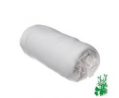 Drap housse jersey en viscose de bambou, coloris blanc, taille au choix