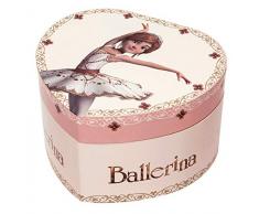 TROUSSELIER - Ballerina le Film - Boîte à Bijoux Musicale - Idéal Cadeau Jeune Fille - Phosphorescent - Brille dans la nuit - Musique Lac des Cygnes - Colori Ivoire