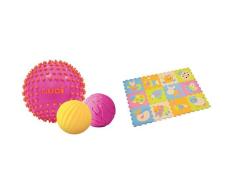 Ludi - 30022 - 3 Balles Sensorielles - Rose + Ludi - 1011 - Tapis en mousse imprimé