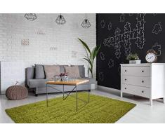 Lalee Tapis Shaggy Relax 160x230cm Décoration, 100% polypropylène, Vert, 160 x 230 cm