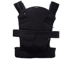 Wallaboo Porte bébé Ease, Multifonctionnel avec 2 positions, Tissu Respirant, Un Confort Optimal du Bébé et du Porteur, Le porte-bébé pratique et facile à installer, Couleur: Noir