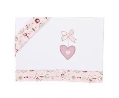 Bolin bolón – Parure de draps 3 pièces pour lit (60 x 120 cm) cuore Rose