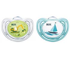 NUK 10175224 Freestyle Lot de 2 tétines en silicone Bleu 0-6 mois