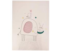 Bimbi Pirulos Lot de 4 autocollants muraux décoratifs 151 éléphant 150 04 Unisexe