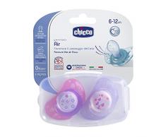 Chicco Physio Air Sucette en Silicone 2 Pièces Rose 6-16 Mois, Couleurs Assorties