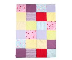 My Julius 9590810602 Plaid en patchwork Motif fraises 115 x 175 cm