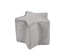 Roba Lil Sofa Tabouret pour enfant en forme détoile avec housse en velours gris