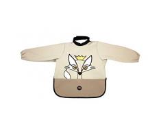 BabyLivia Bavoir à manches longues Motif renard Beige