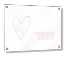 Feel Good Art Mural Cadre en acrylique avec Confrontation Boulons (30 x 20 x 20 x 0,6 cm, petit, rose doux, dix doigts et orteils/chambre DÈcor)