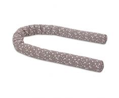babybay Boudin de Lit en Piqué Convient pour Tous Modèles Taupe avec Étoiles Blanc 1 Unité