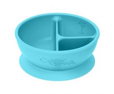 Green Sprouts – Coque en silicone divisé Aspiration Bol de lapprentissage – Aqua