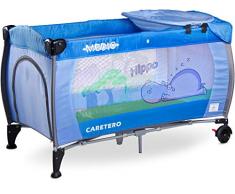 Caretero Medio Safari Lit de voyage (Bleu)