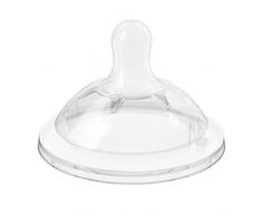 Chicco Tétine Silicone Natural Feeling Flux Variable Bout Droit x 2 4 Mois+