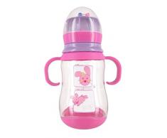 dBb Remond Lapin Biberon Tritan avec Poignées Système Rose 300 ml