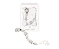 Pasito a pasito – Clip pour sucette bois étoile gris