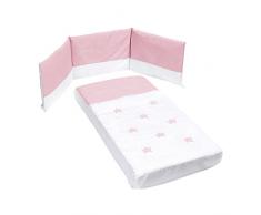 cotinfant nuit Jeté de lit et protecteur pour lit de 60 x 120 cm, couleur rose