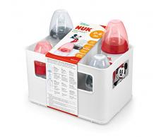 NUK First Choice+ Set de 4 Biberons Disney Mickey, 2x 150ml + 2x 300ml, avec bouteilles Box, 0–6 mois, Anti-Coliques, Silicone