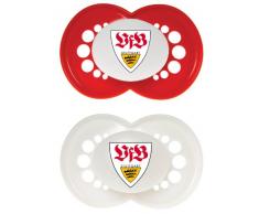 MAM Sucette 66239300 VfB Stuttgart6–16 Mois, en silicone, double pack