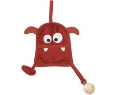 TIMBOO TM-TUTMO-532 5414546070987 Doudou Attache TETINE Petit Monstre, 18cm x 14cm, Rosewood Bronze