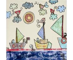 Orly Tableau pour enfant motif bateau 40 x 40 cm
