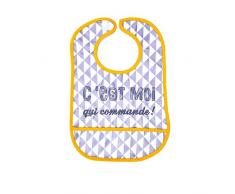 Bb&Co Cest Moi qui Commande Bavoir Enduit avec Poche