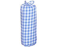 Taftan Drap Housse Gros carreaux bleu clair (60 x 120 cm) - Bleu clair