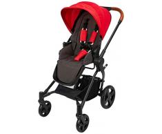 cbx Poussette Kody Lux avec Siège Sport Réversible, Housse de pluie incluse, Avec des détails en cuir, De la naissance jusquà 15 kg, Crunchy Red