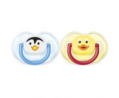 Philips AVENT - SCF182/23 - Sucettes - 2 Décorées Animal - Silicone - 0-6 Mois Modèle et couleur aléatoire