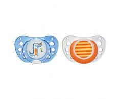 Chicco Physio Air Sucette en Caoutchouc 2 Pièces 6-12 Mois, Couleurs Assorties