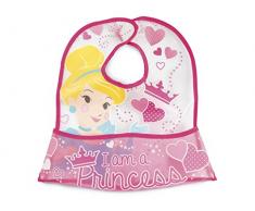 Lulabi Disney Princess Bavoir EVA avec Attache-Velcro, Rose