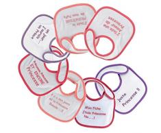 Trois Kilos Sept - Lot de 7 bavoirs naissance Princesse