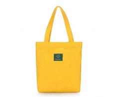 Local Makes A Comeback - Sac en toile simple sac en toile littéraire sac dépaule décontracté sac de rangement pour le travail pour le shopping et lécole, jaune, 1 pièce