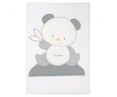 Andy & Helen 2/501cd03 _ GR Couverture Berceau Brodé Piquet, gris