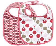 ella & otto Ensemble de bavoirs pour bébé Motif sucettes roses