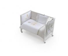 Interbaby 91177 Balloon Couette, Tour de lit et ours de – 02 Lot de 3 morceaux coussin pour grand lit enfant 80 x 130 cm, Beige