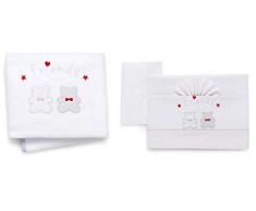 Italbaby Lot de 4 chaises longues Couverture polaire Friends rouge - 600 g