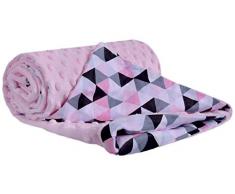 Medi Partners Couverture douillette multifonction double face pour poussette Rose