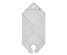 Clevamama Serviette de Bain Bébé - Tablier Cape de Bain pour Bebe et Enfant en Coton – Gris