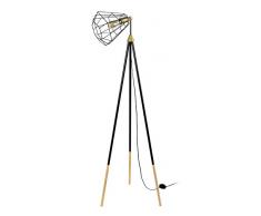 Tosel 51207 Lampadaire 1 Lumière Bois, E27, 40 W, Gris, 40 x 150 cm