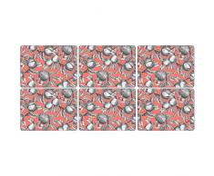 Pimpernel Pomona Lot de 6 Sets de Table avec Envers en liÃ¨ge Multicolore 30,5 x 23 cm