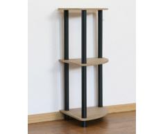 Modo24 Tube Ãtagère Bureau Cave Ãtagère dangle Ãtagère à Livres Noir de 3 étagères Dedal 3Z Noir