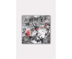 Bonamaison Horloge Murale en MDF, Multicolore, 30 x 30 cm