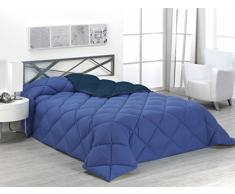 SABANALIA enbi 400-180R/N - Couette Bicolore 400 g Cama 105-180 x 270 Azul y Marino