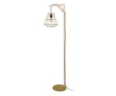Tosel 51257 Lampadaire 1 Lumière, Bois, E27, 40 W, Pourpre, 30 x 155 cm