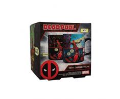 Paladone Products D18681E2F1 Tasse thermosensible Marvel Deadpool en céramique 400 ml