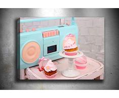 Bonamaison Peinture sur toile, multicolore, 40 x 60 cm - ConÃ§u et fabriquÃ© en Turquie