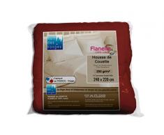 Nuit des Vosges 2225136 Caen Housse de Couette Flanelle Unie/Coton Marron 240 x 220 cm