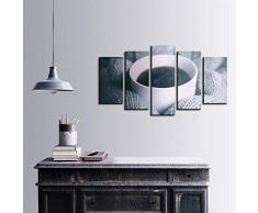 Bonamaison DÃ©coration Murale Ensemble de 5 Impression sur Toile, Dimensions: 100 x 60 Cm - ConÃ§u et fabriquÃ© en Turquie