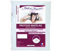 Nuit de France 329390 140/190 ProtÃ¨ge Matelas Coton Blanc 190 x 140 x 1 cm