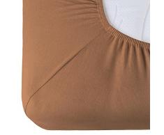 CelinaTex Relax Drap-Housse lit sommier tapissier Lits à Eau Coton 90x200-100x220 cm Brun Chocolat